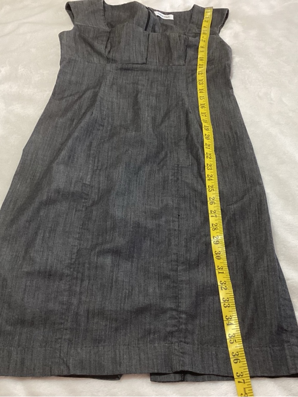 Calvin Klein Gray Sleeveless Sheath Dress XS/S Lightweight  Careerwear - Picture 8 of 8